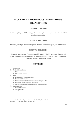 MULTIPLE AMORPHOUS&ndash;AMORPHOUS TRANSITIONS