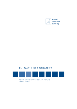 EU BALTIC SEA STRATEGY - Konrad-Adenauer
