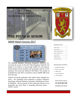 The Pulse @ AUSOM March 2017 - Atlantic University School of