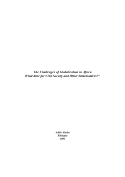 The Challenges of Globalization in Africa
