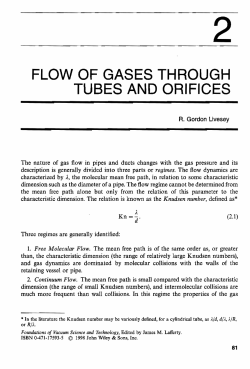 flow of gases through tubes and orifices