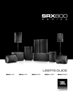 USer`S GUide - JBL Professional
