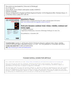 Quantitative Finance Stock price dynamics