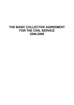 THE BASIC COLLECTIVE AGREEMENT FOR THE CIVIL SERVICE