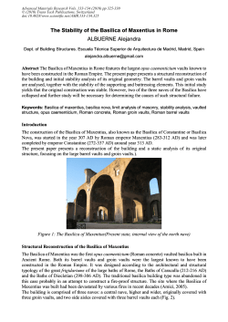 The Stability of the Basilica of Maxentius in Rome ALBUERNE