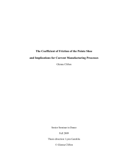 The Coefficient of Friction of the Pointe Shoe and