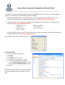How to Check a Document`s Readability in Microsoft Word&trade;