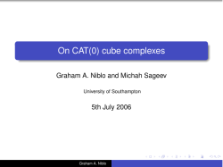 On CAT(0) cube complexes - University of Southampton
