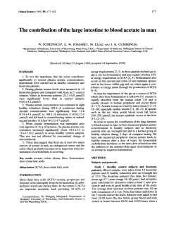The contribution of the large intestine to blood acetate in man
