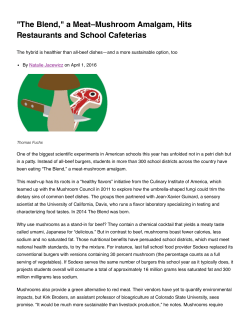 "The Blend," a Meat–Mushroom Amalgam, Hits