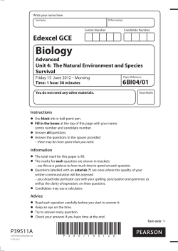 Biology - Edexcel