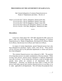 delegation of common financial powers