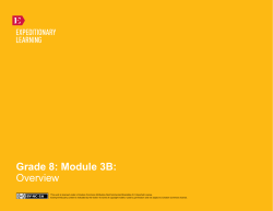 Grade 8: Module 3B: Overview
