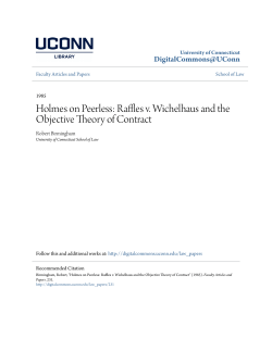 Holmes on Peerless - DigitalCommons@UConn