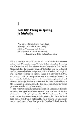 Tracing an Opening in Grizzly Man