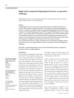 86 Right sided congenital diaphragmatic hernia, an operative