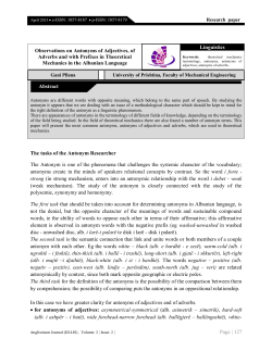 Page | 127 The tasks of the Antonym Researcher The
