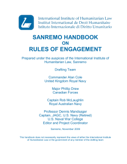 Sanremo Handbook on Rules of Engagement