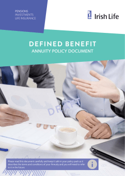 annuity policy - Irish Life Corporate Business