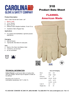 Product Data Sheet FLANNEL American Made