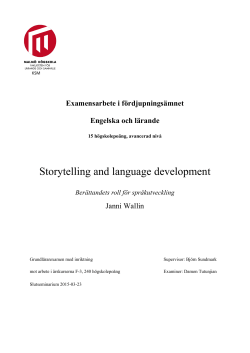 Storytelling and language development