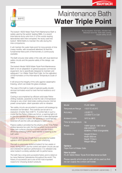 Maintenance Bath Water Triple Point