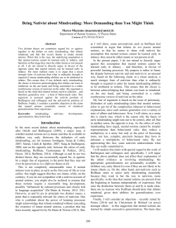 Being Nativist about Mindreading: More Demanding than You Might