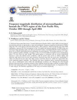 Frequency-magnitude distribution of microearthquakes beneath the