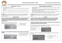 MULTIPLICATION AND DIVISION