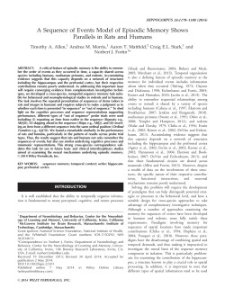 A Sequence of events model of episodic memory shows parallels in