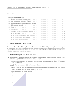 Contents 4 Introduction to Integration