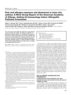 Pest and allergen exposure and abatement in inner
