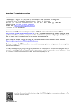 The Colonial Origins of Comparative Development: An Empirical