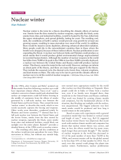 Nuclear winter - Alan Robock
