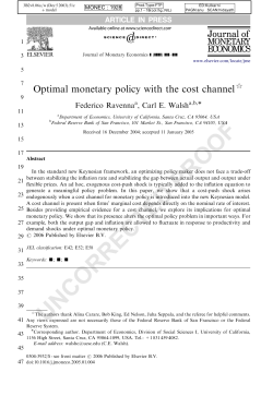 Optimal monetary policy with the cost channel