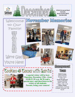 A special visitor will be here Thursday, December 15th&mdash;from 10:00