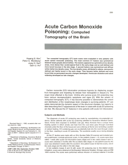 Acute Carbon Monoxide Poisoning: Computed Tomography of the
