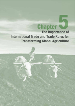 Chapter 5: The importance of international trade and trade