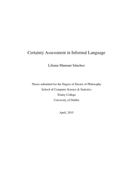 Certainty Assessment in Informal Language