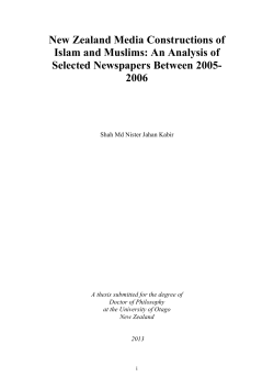 Chapter 4: Covering Islam and Muslims in New