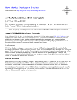 The Gallup Sandstone as a Fresh-Water Aquifer