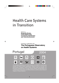 Health care systems in transition &ndash; Portugal 2004
