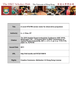 Title A novel HTS-PM vernier motor for direct