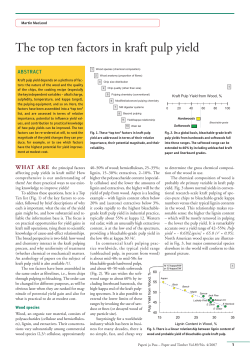 The top ten factors in kraft pulp yield