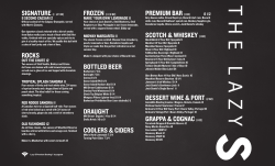 Cocktail Menu - Calgary Stampede Premium Seating