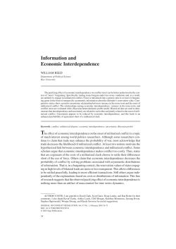 Information and Economic Interdependence