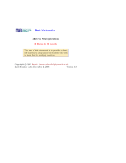 Matrix Multiplication