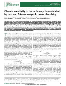 Climate sensitivity to the carbon cycle modulated by past and future