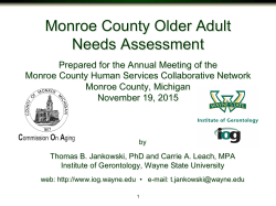 Monroe County Older Adult Needs Assessment