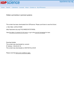 Hidden symmetries in jammed systems